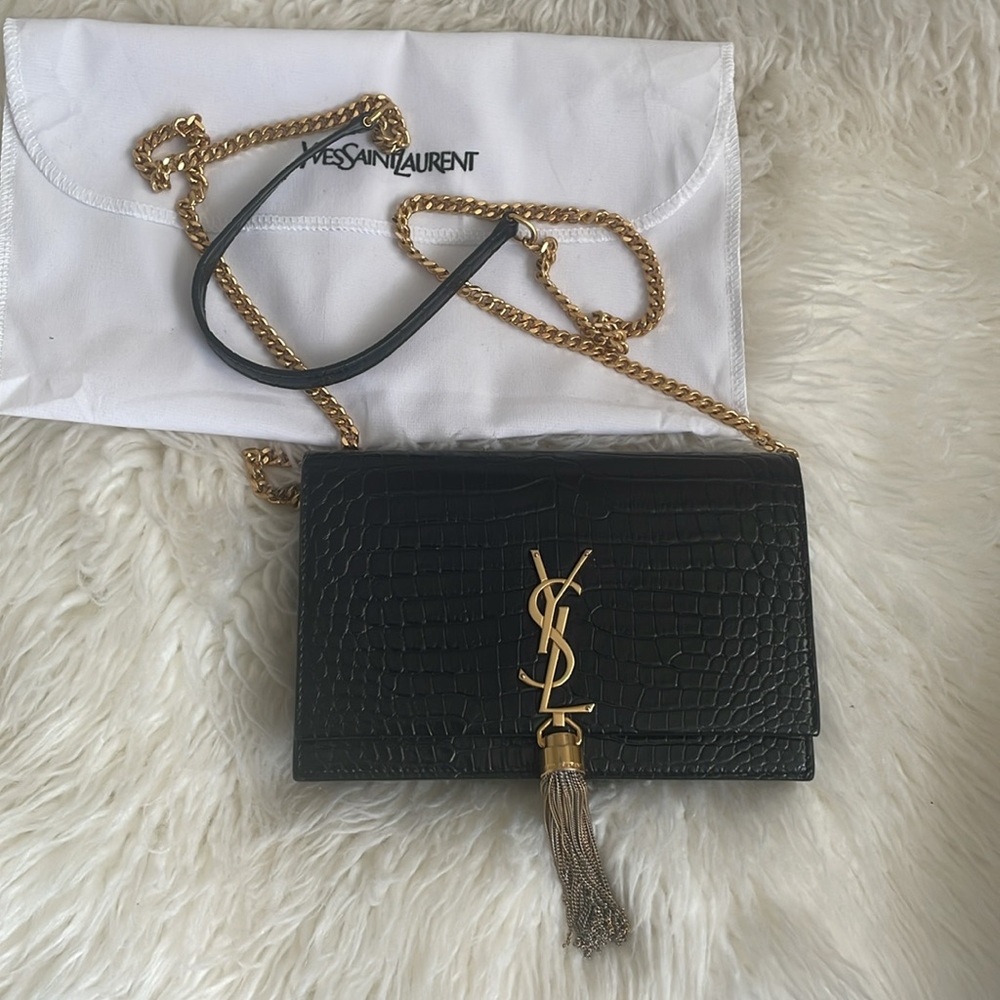 YSL Kate Crocodile Wallet on Chain - Picture 1 of 16